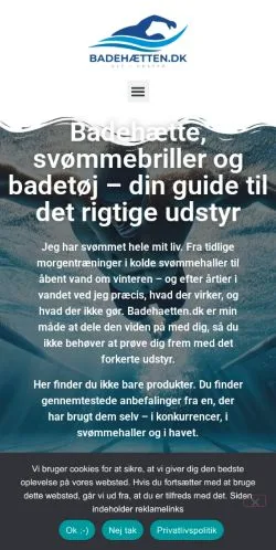 Anteprima del sito Badehætten, media di Danimarca per articoli sponsorizzati