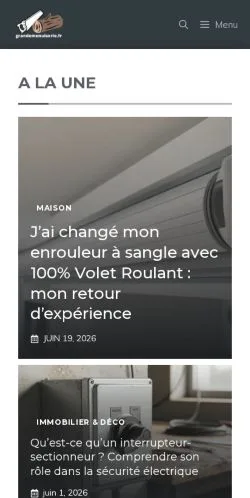 Anteprima del sito Grande Menuiserie, media di Francia per articoli sponsorizzati