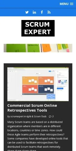 Forhåndsvisning av nettstedet Scrum Expert, medium fra USA for sponsede artikler