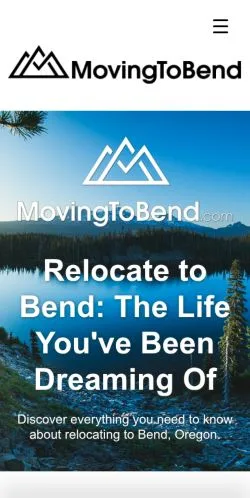 Forhåndsvisning av nettstedet Moving To Bend, medium fra USA for sponsede artikler