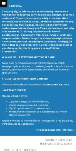 Anteprima del sito WM Biznes, media di Polonia per articoli sponsorizzati