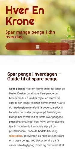 Anteprima del sito Hver En Krone, media di Danimarca per articoli sponsorizzati