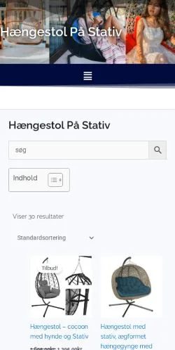 Vista previa del sitio hængestol-på-stativ, medio de Dinamarca para artículos patrocinados