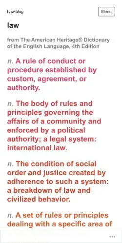 Anteprima del sito Law, media di Stati Uniti per articoli sponsorizzati