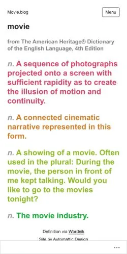 Anteprima del sito Movie, media di Stati Uniti per articoli sponsorizzati