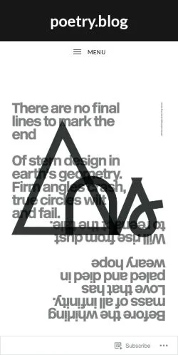 Podgląd witryny poetry.blog, medium z kraju Stany Zjednoczone do artykułów sponsorowanych