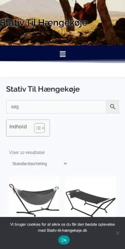 Anteprima del sito Stativ til hængekøje, media di Danimarca per articoli sponsorizzati