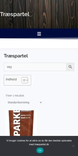 Anteprima del sito træspartel, media di Danimarca per articoli sponsorizzati