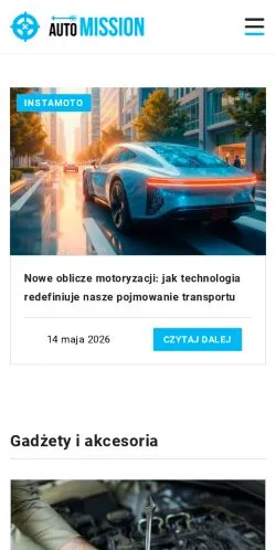 Anteprima del sito AutoMission, media di Polonia per articoli sponsorizzati