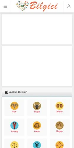 Anteprima del sito Bilgici, media di Turchia per articoli sponsorizzati