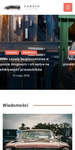 Anteprima del sito Carsio, media di Polonia per articoli sponsorizzati
