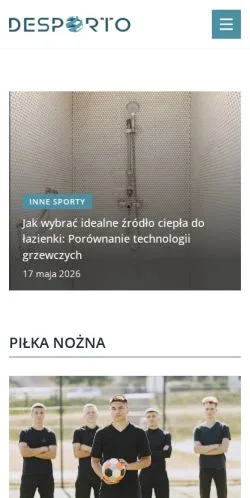 Anteprima del sito Desporto, media di Polonia per articoli sponsorizzati