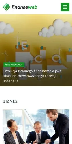 Forhåndsvisning af FinanseWeb, medie fra Polen til sponsorerede artikler