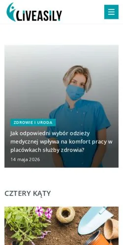 Anteprima del sito Liveasily, media di Polonia per articoli sponsorizzati
