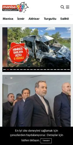 Anteprima del sito Manisa Haberleri, media di Turchia per articoli sponsorizzati