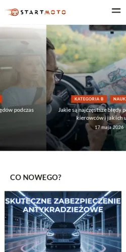 Aperçu du site Startmoto, média de Pologne pour articles sponsorisés