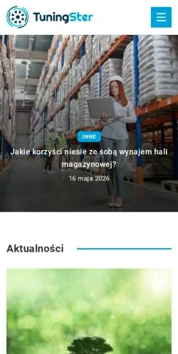 스폰서 기사용 폴란드 매체 Tuningster 사이트 미리보기