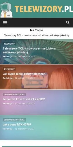 Podgląd witryny Telewizory, medium z kraju Polska do artykułów sponsorowanych