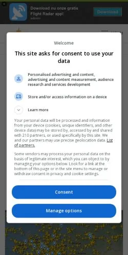 Anteprima del sito Vliegtuig Volgen, media di Paesi Bassi per articoli sponsorizzati
