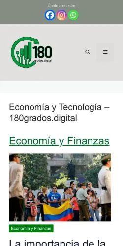 Anteprima del sito 180 Grados Digital, media di Spagna per articoli sponsorizzati