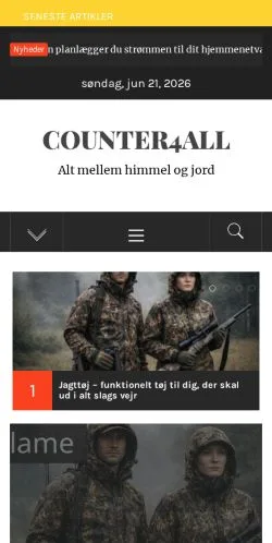 Sponsorlu makaleler için Danimarka medyası Counter4All sitesinin önizlemesi
