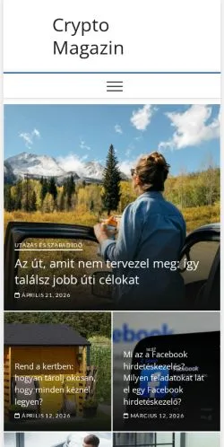 Anteprima del sito Crypto Magazin -, media di Ungheria per articoli sponsorizzati