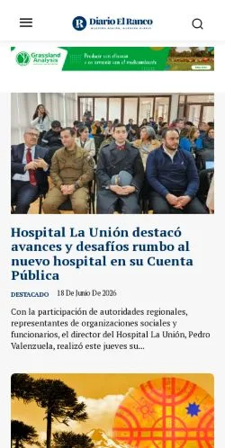 Anteprima del sito Diario El Ranco, media di Spagna per articoli sponsorizzati