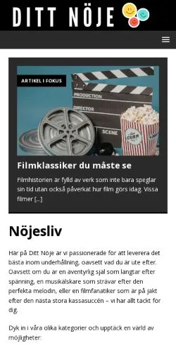 Podgląd witryny Ditt Nöje, medium z kraju Szwecja do artykułów sponsorowanych