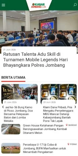 Podgląd witryny Kabar Jombang, medium z kraju Indonezja do artykułów sponsorowanych