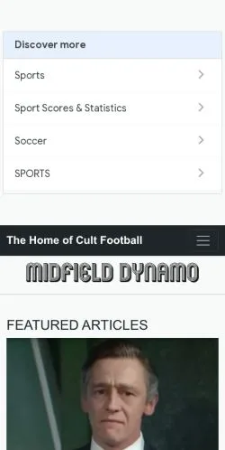 스폰서 기사용 미국 매체 Midfield Dynamo 사이트 미리보기
