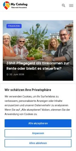 Anteprima del sito My Catalog, media di Austria per articoli sponsorizzati