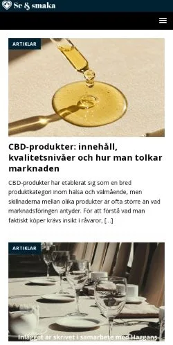 Anteprima del sito Se & Smaka, media di Svezia per articoli sponsorizzati