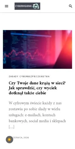 Anteprima del sito Cyber Higiena, media di Polonia per articoli sponsorizzati