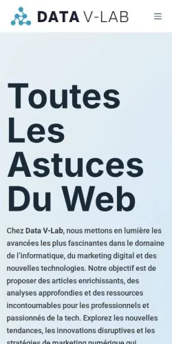 Anteprima del sito Data V-Lab, media di Francia per articoli sponsorizzati