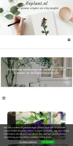 Anteprima del sito Geplant, media di Paesi Bassi per articoli sponsorizzati