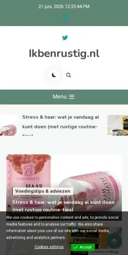Pré-visualização do site Ikbenrustig.nl -, meio de Países Baixos para artigos patrocinados