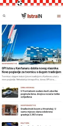 Podgląd witryny IstraIN, medium z kraju Stany Zjednoczone do artykułów sponsorowanych