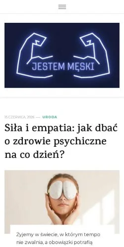 スポンサード記事向けのポーランドメディア、Jestem Męskiのサイトプレビュー