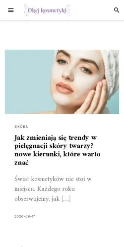 Anteprima del sito OKEJ Kosmetyki, media di Polonia per articoli sponsorizzati