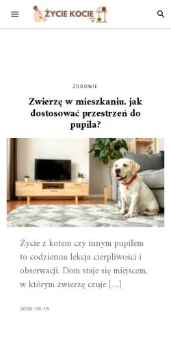 스폰서 기사용 폴란드 매체 Życie Kocie 사이트 미리보기