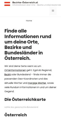 Anteprima del sito Bezirke Österreich, media di Austria per articoli sponsorizzati