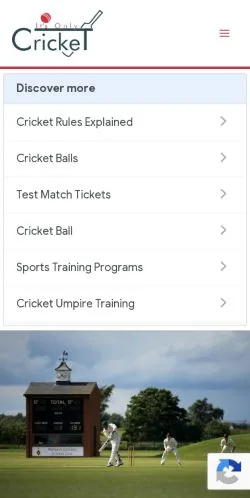 Preview of the Its Only Cricket website, a media outlet in United Kingdom for sponsored articles
