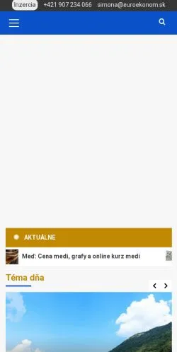 Anteprima del sito EuroEkonóm, media di Slovacchia per articoli sponsorizzati