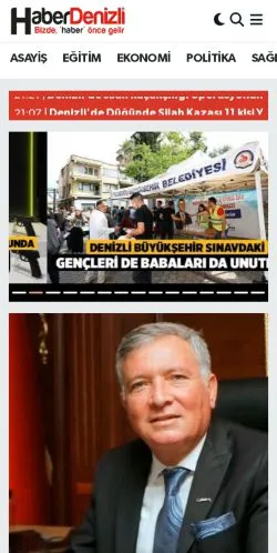 Anteprima del sito Haberdenizli, media di Turchia per articoli sponsorizzati