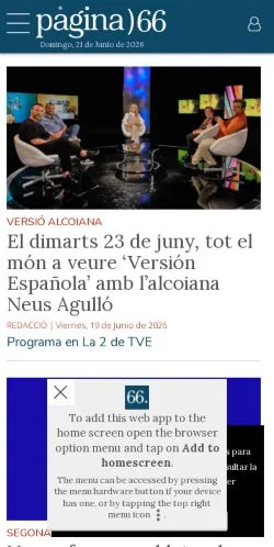 Anteprima del sito Pagina 66, media di Stati Uniti per articoli sponsorizzati