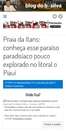 Podgląd witryny Blog do B.Silva, medium z kraju Brazylia do artykułów sponsorowanych