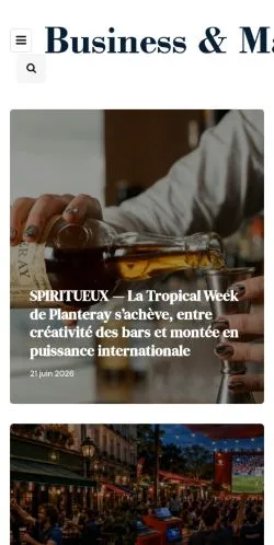 Anteprima del sito Business & Marchés, media di Francia per articoli sponsorizzati