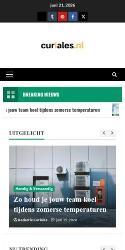 Anteprima del sito Curiales, media di Paesi Bassi per articoli sponsorizzati
