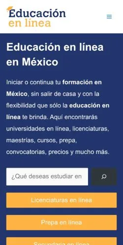 Anteprima del sito Educación En Línea En México, media di Messico per articoli sponsorizzati
