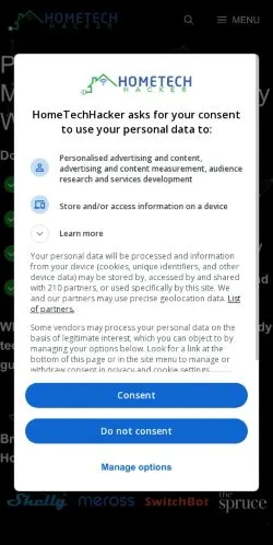 Forhåndsvisning av nettstedet HomeTechHacker, medium fra USA for sponsede artikler